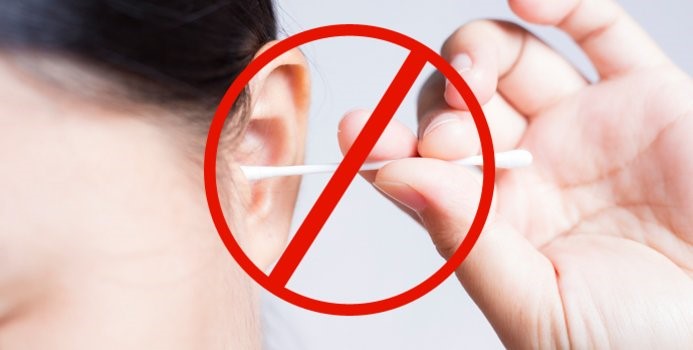 ear wax building due to cleaning ears with qtip